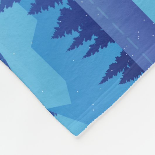 Op weg met een kerstboom fleece deken (Hoek)