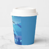 Op weg met een kerstboom papieren bekers (Links)