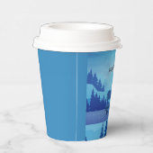 Op weg met een kerstboom papieren bekers (Rechts)