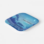 Op weg met een kerstboom papieren bordje (Gebogen)