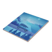 Op weg met een kerstboom tegeltje (Zijkant)