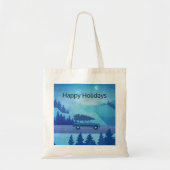 Op weg met een kerstboom tote bag (Voorkant)