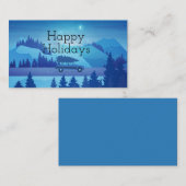 Op weg met een kerstboom visitekaartje (Voorkant / Achterkant)