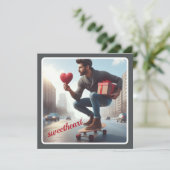 Op weg met Gift Sweetheart Valentijn Feestdagenkaart (Staand voorkant)