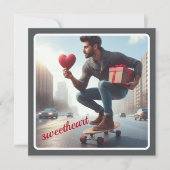 Op weg met Gift Sweetheart Valentijn Feestdagenkaart (Voorkant)