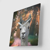 Op weg met Pepe de Alpaca Vierkante Klok (Hoek)