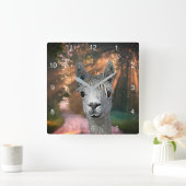 Op weg met Pepe de Alpaca Vierkante Klok (Huis)