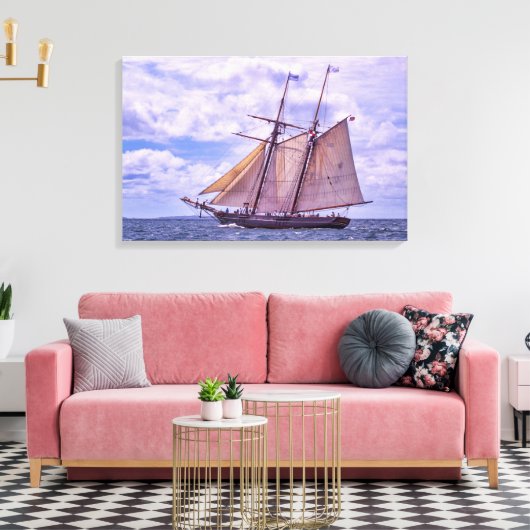 Op weg naar Amistad Canvas Afdruk (Insitu (Woonkamer))