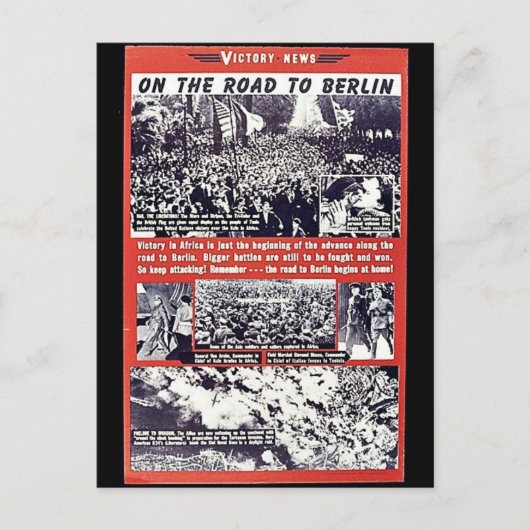 op weg naar Berlijn Briefkaart (Voorkant)