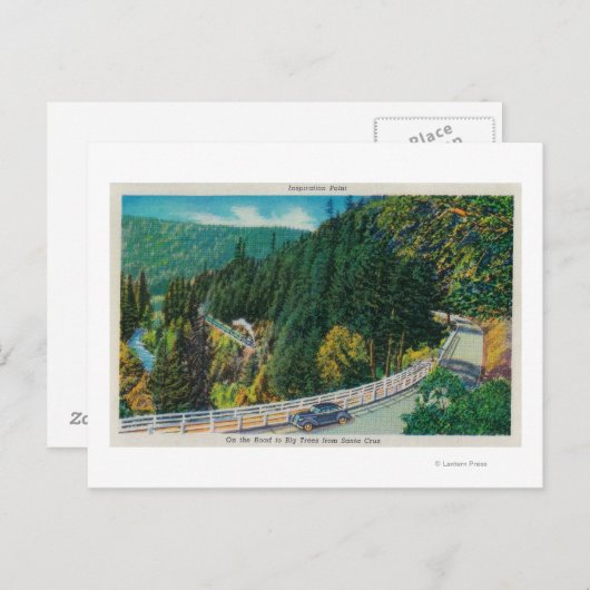 Op weg naar Big Trees van Santa Cruz Briefkaart (Voorkant / Achterkant)