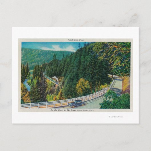 Op weg naar Big Trees van Santa Cruz Briefkaart (Voorkant)