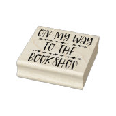 Op weg naar de boekwinkel rubberstempel (Stempel)