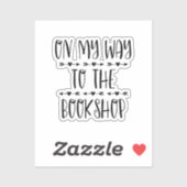 Op weg naar de boekwinkel sticker (Vel)