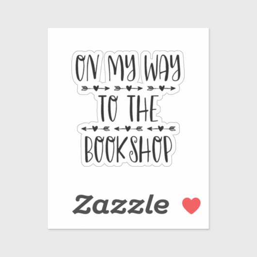 Op weg naar de boekwinkel sticker (Vel)