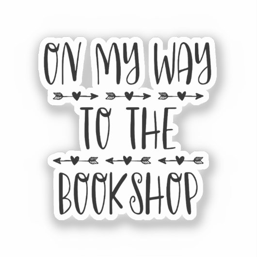 Op weg naar de boekwinkel sticker (Voorkant)