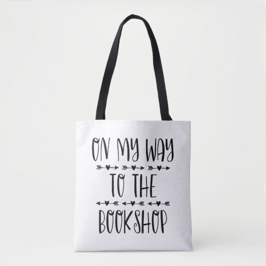Op weg naar de boekwinkel tote bag (Voorkant)