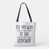 Op weg naar de boekwinkel tote bag (Achterkant)