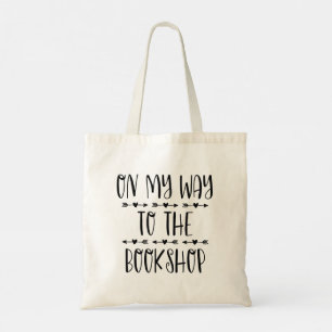 Op weg naar de boekwinkel tote bag
