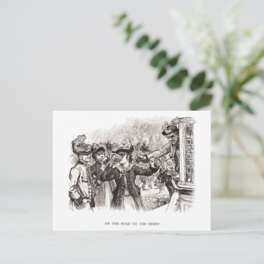 Op weg naar de Derby Briefkaart (Staand voorkant)