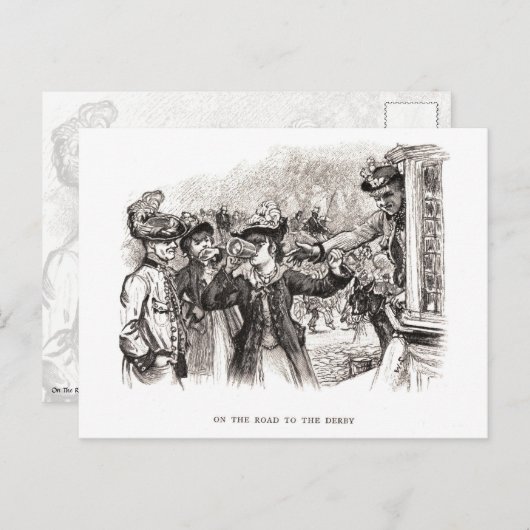 Op weg naar de Derby Briefkaart (Voorkant / Achterkant)