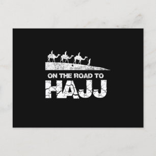 Op weg naar de islamitische islam Hajj Mecca Mosqu Briefkaart