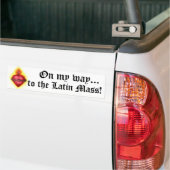 Op weg naar de Latijnse Mis! Bumpersticker (Op Truck)