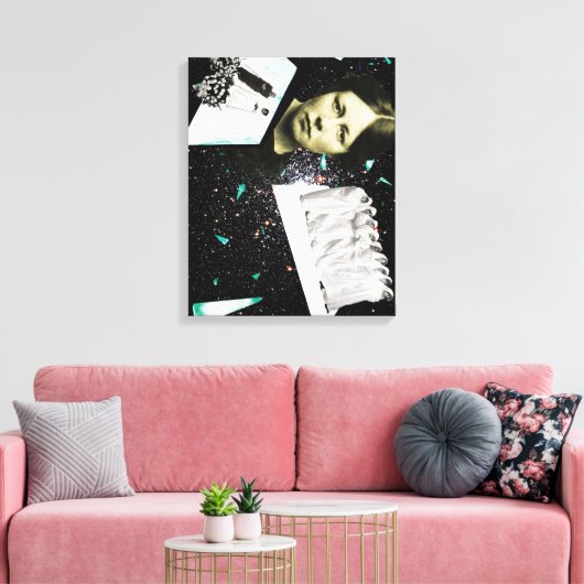 Op weg naar de volgende wereld canvas afdruk (Insitu (Woonkamer))