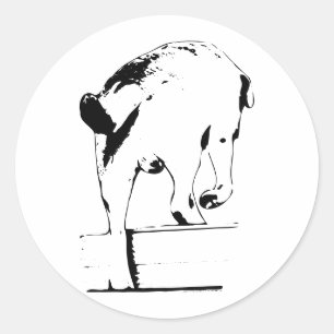 Op weg naar een gezellige plek ronde sticker