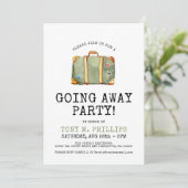 Op weg naar een partijreiskoffer kaart (Staand voorkant)