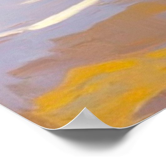 Op weg naar een strandpicknick poster (Hoek)