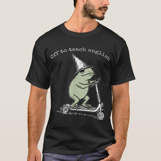 Op weg naar Engels Scooter Frog leren T-shirt (Voorkant)