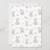 Op weg naar feestvieren Bunny Birthday Kaart (Achterkant)