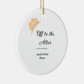 Op weg naar het altaar oranje kap hoed bruidsdouch keramisch ornament (Rechts)