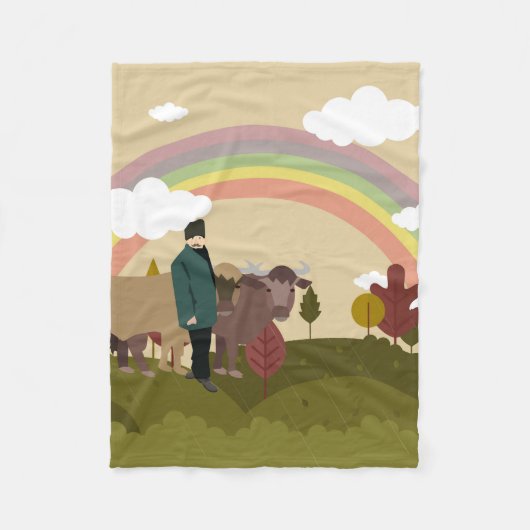 Op weg naar het dorp fleece deken (Voorkant)
