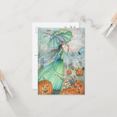 Op weg naar het Halloween Briefkaart (Voorkant / Achterkant in situ)