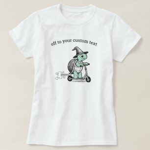 Op weg naar je eigen tekst Grappige Turtle Scooter T-shirt
