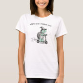 Op weg naar je eigen tekst Grappige Turtle Scooter T-shirt (Voorkant)