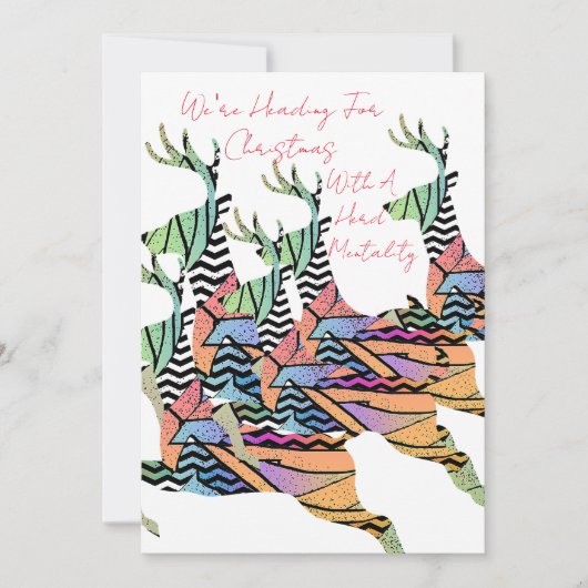 Op weg naar kerst Flat Holiday Kaart (Voorkant)