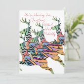 Op weg naar kerst Flat Holiday Kaart (Staand voorkant)