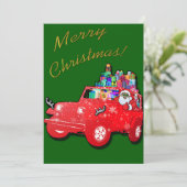 Op weg naar Kerstmis. Feestdagenkaart (Staand voorkant)