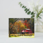 Op weg naar Mississippi - Oude Barn Briefkaart (Staand voorkant)