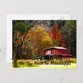Op weg naar Mississippi - Oude Barn Briefkaart (Voorkant / Achterkant)
