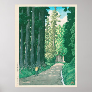 Op weg naar Nikko Japanese Forest Art Print