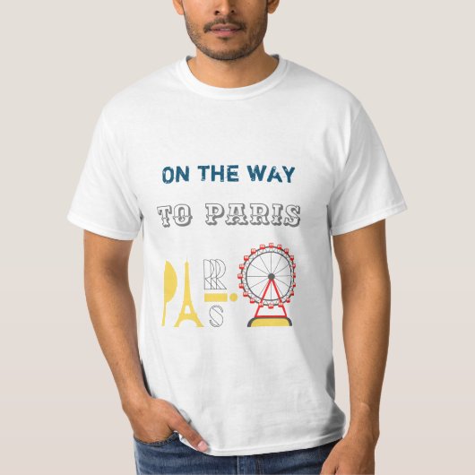 Op weg naar Parijs mannen white T-Shirt (Voorkant)