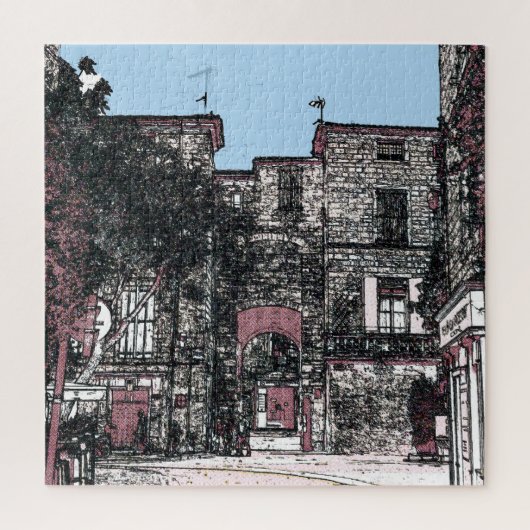 Op weg naar Pezenas Frankrijk Legpuzzel (Verticaal)