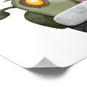 Op weg naar Wild Safari Animals Boy baby shower Poster (Hoek)