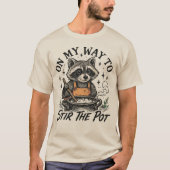 Op Weg Om De Pot Wasbeer Te Roeren , Grappige Wasb T-shirt (Voorkant)