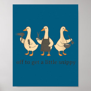 Op weg om een beetje snibbig grappige gans te krij poster