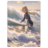 Op weg om een golf te vangen klembord (Achterkant)