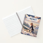 Op weg om een golf te vangen notitieboek (Binnen)